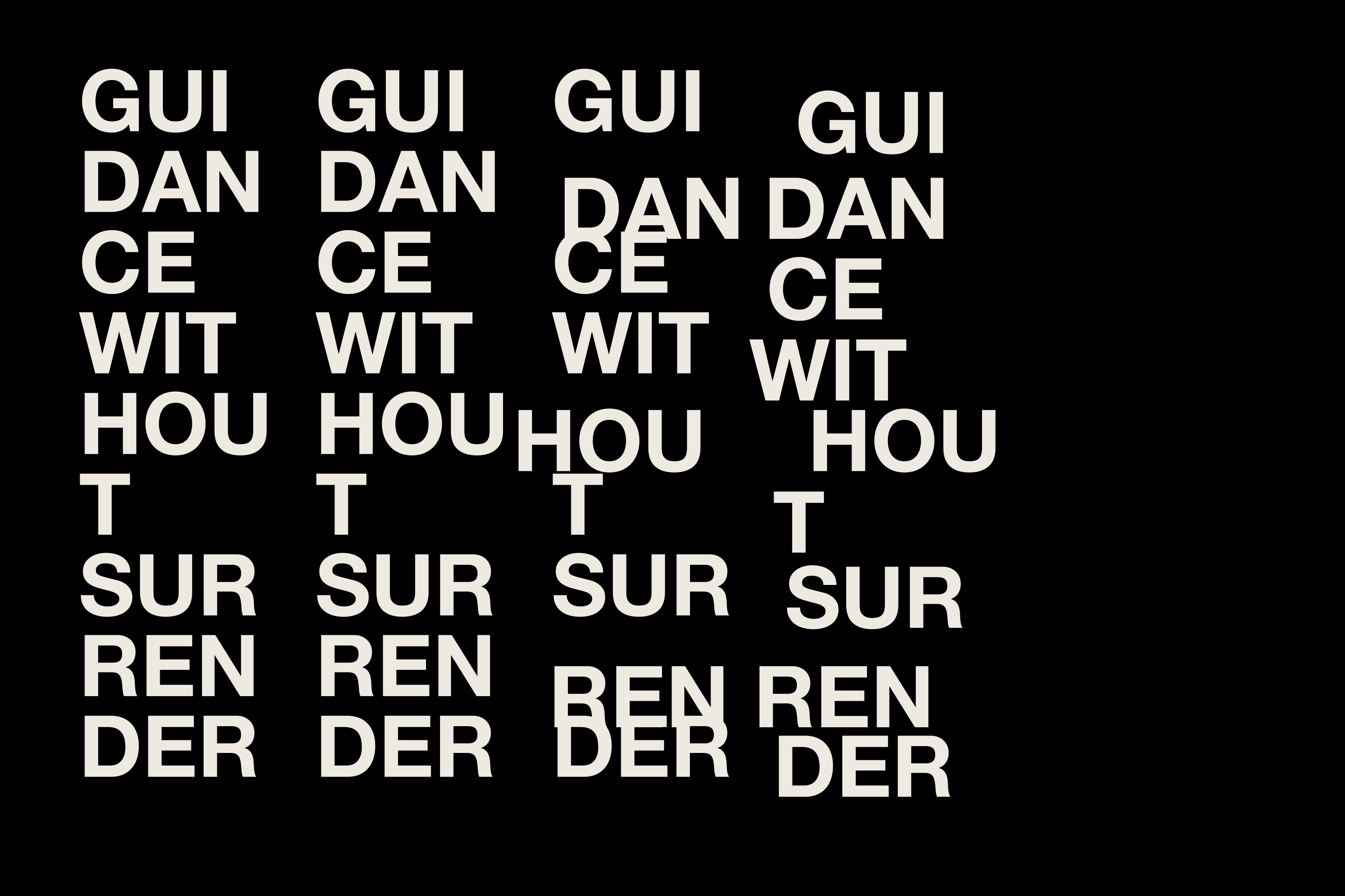 White typography on black reading “Guidance without surrender.”