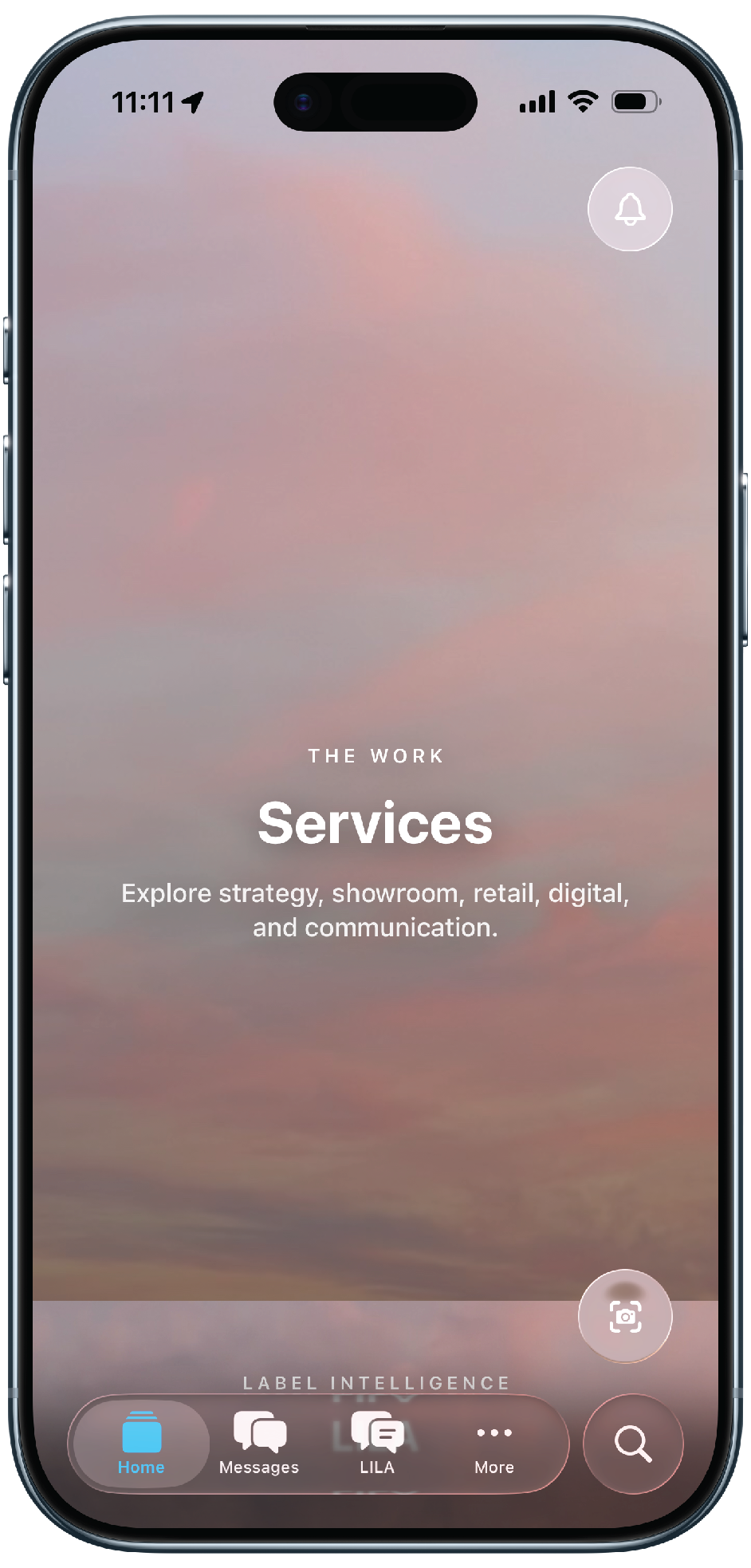 HomeにあるServicesへの入口