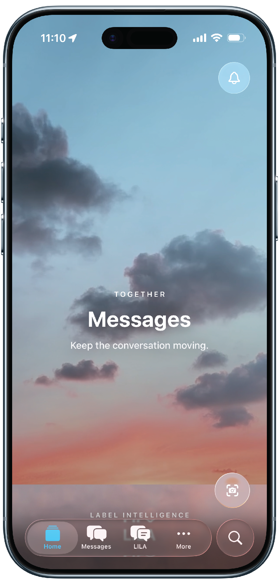 HomeにあるMessagesへの入口